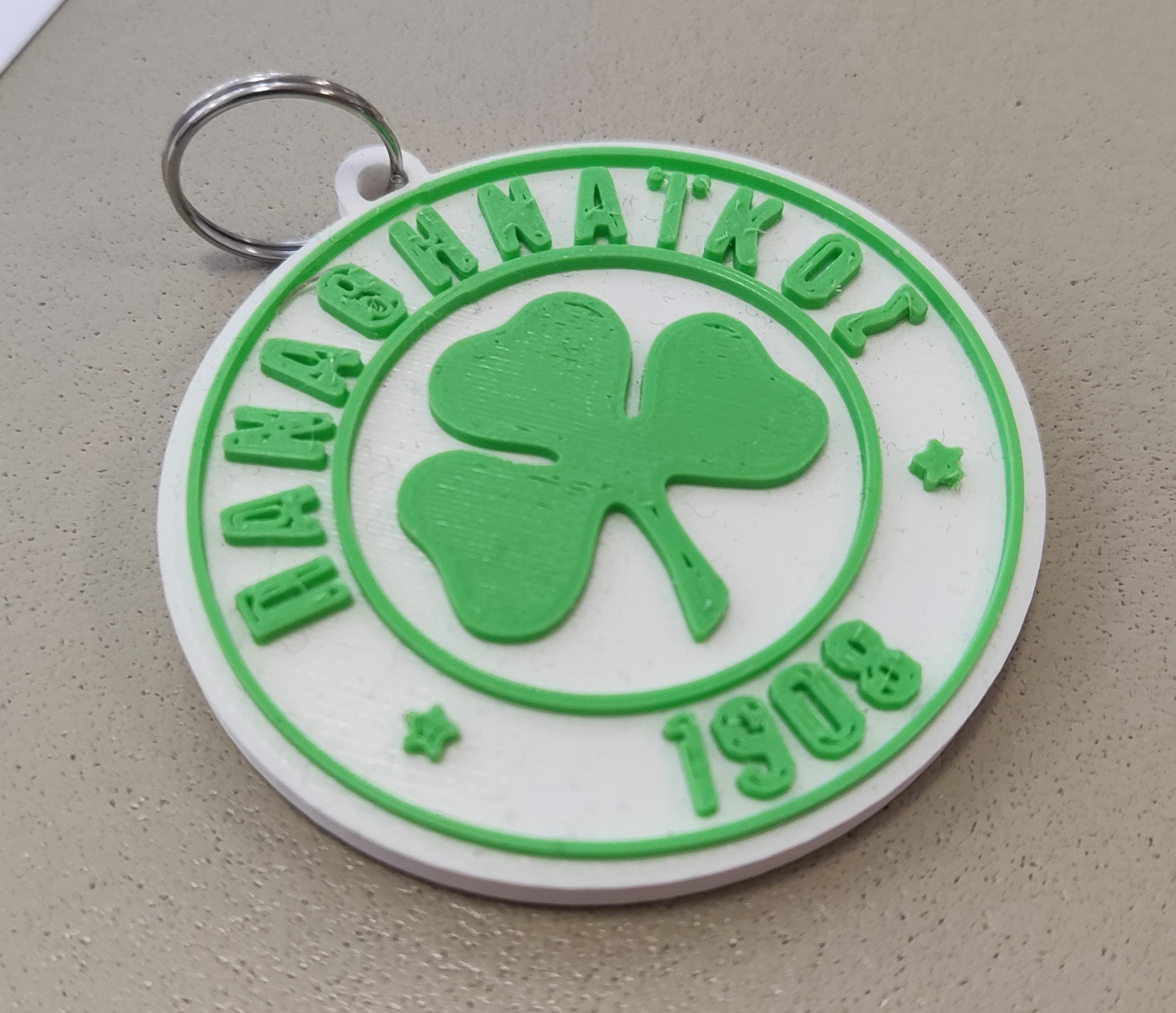 Panathinaikos PAO Greek Sports Team Logo keychain (ΠΑΟ)