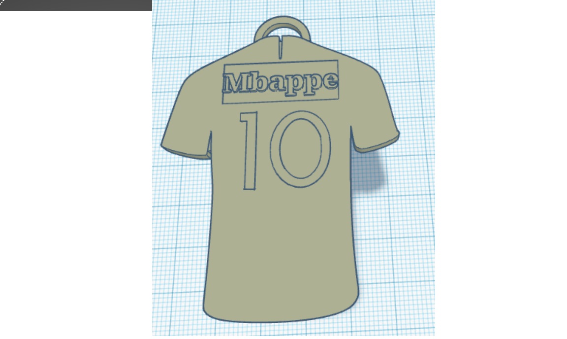 Kylian Mbappe keychain jersey / Kylian Mbappe klíčenka - dres