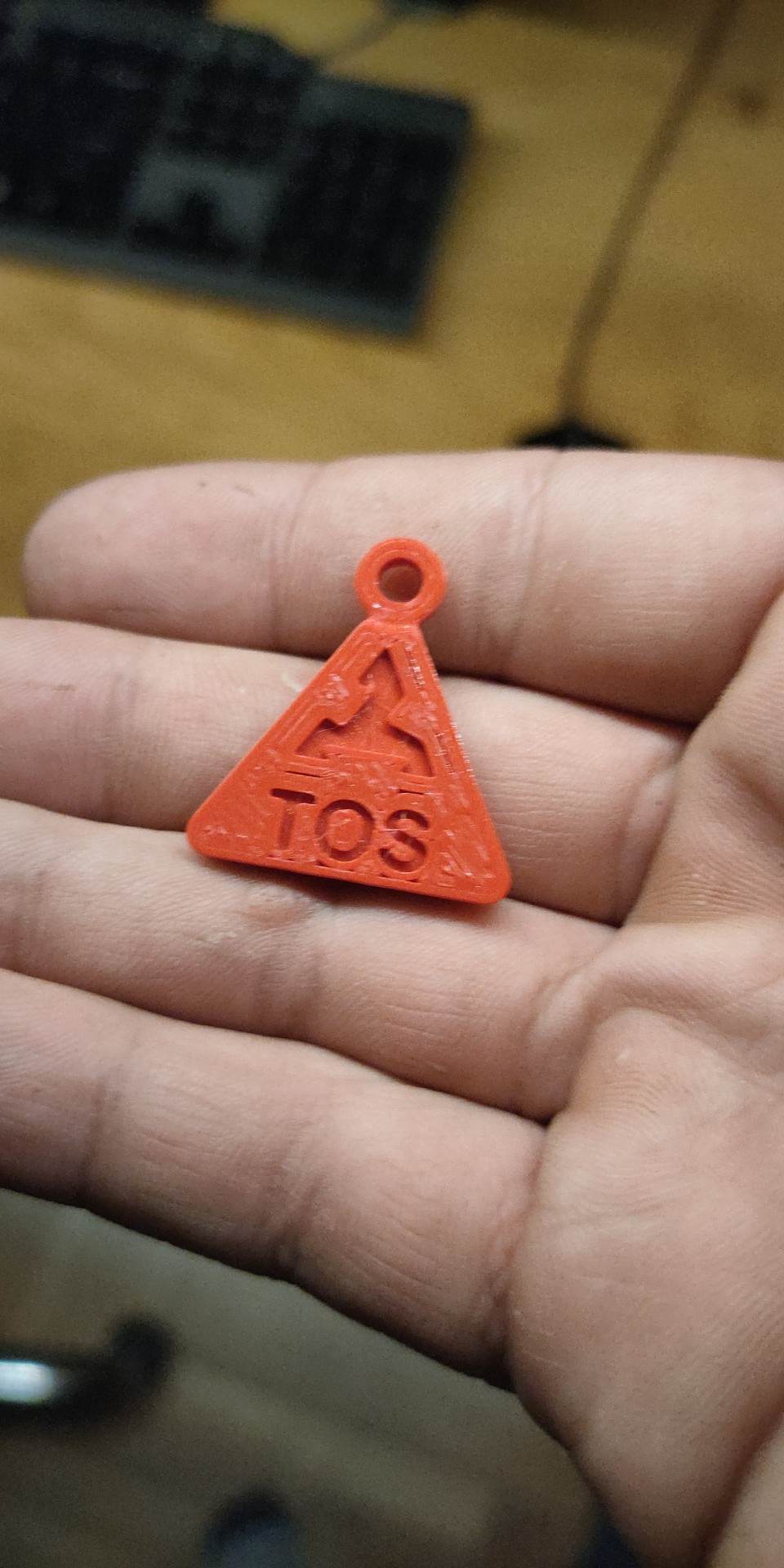 TOS company logo keychain