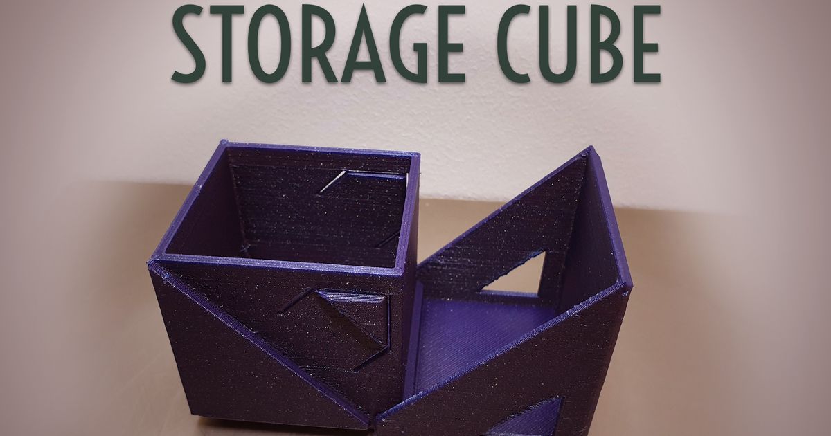 PrintinPlace Stackable Storage Cube by Jaatinen Download free STL