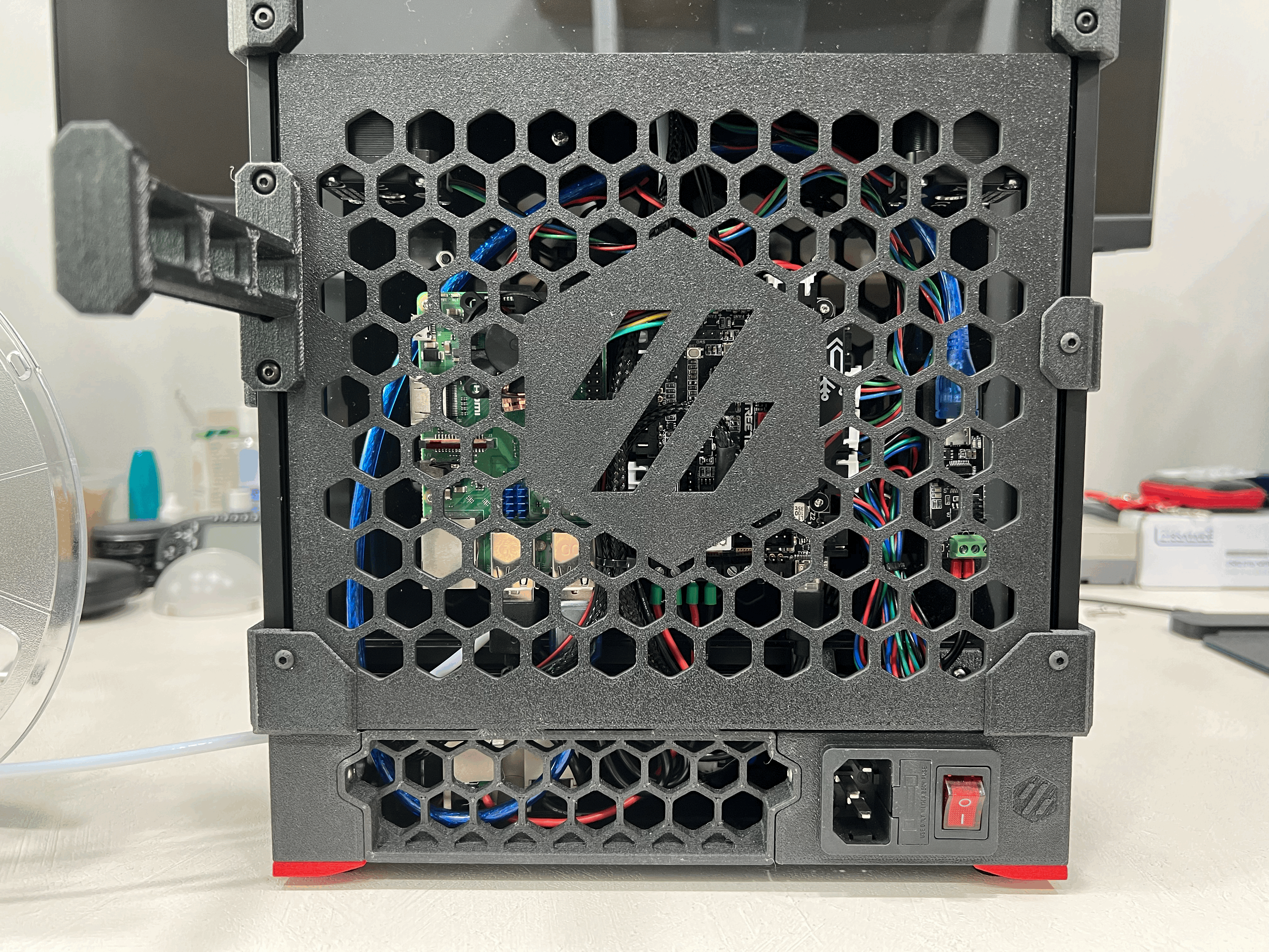 Voron v0.2 Rear Panel with Cooling holes