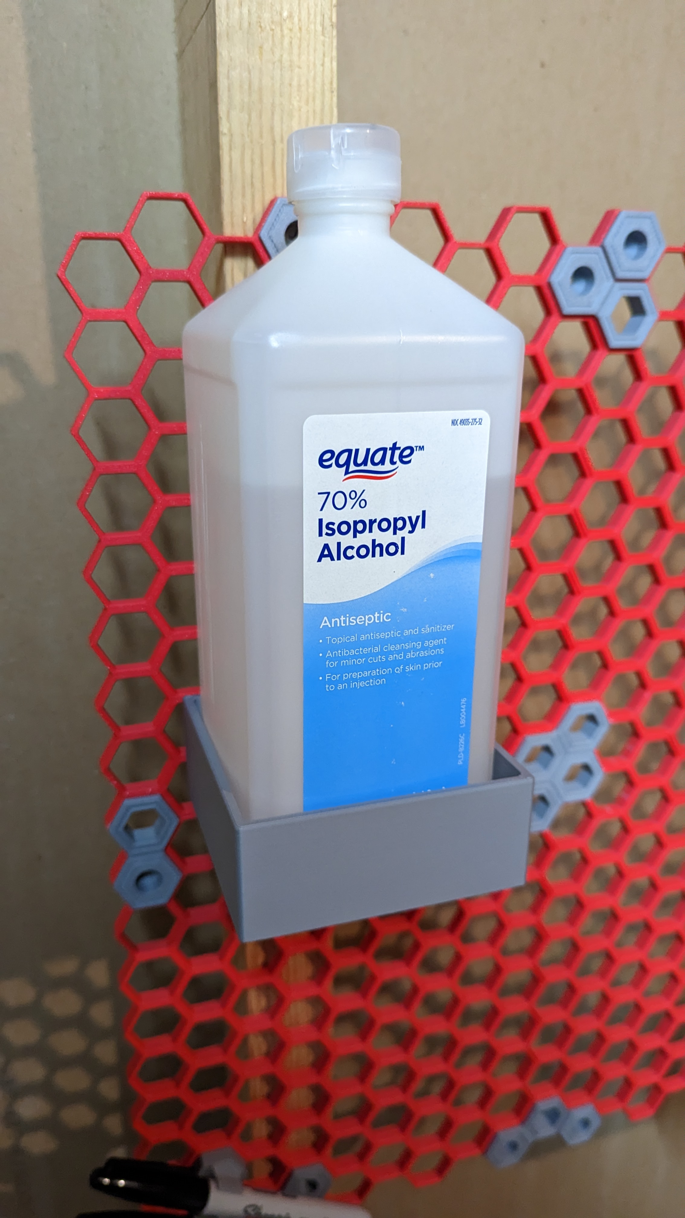 Honeycomb Storage Wall Isopropyl Alcohol Bottle Holder