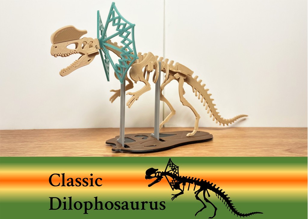 [3Dino Puzzle] Classic Style Dilophosaurus by STAG_B | Download free ...