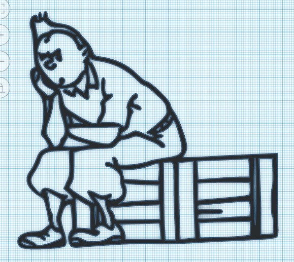 TINTIN - SITTING - WALL ART