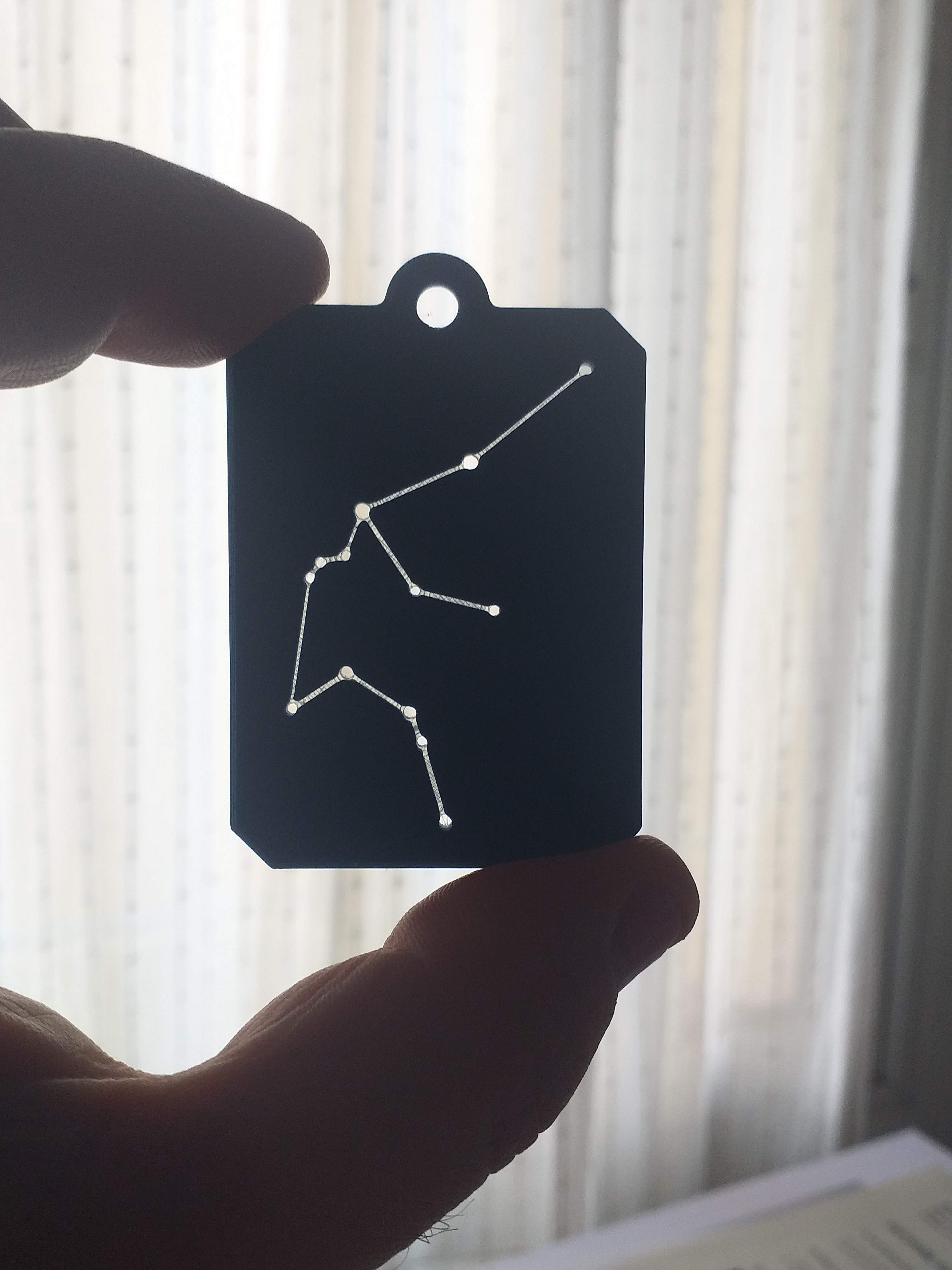 Zodiac constellation Aquarius keychain