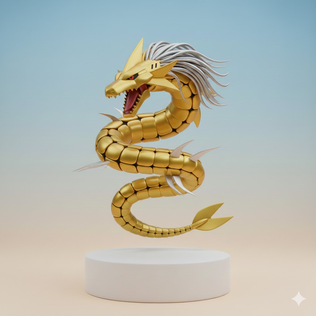 MetalSeadramon Digimon Creature Model
