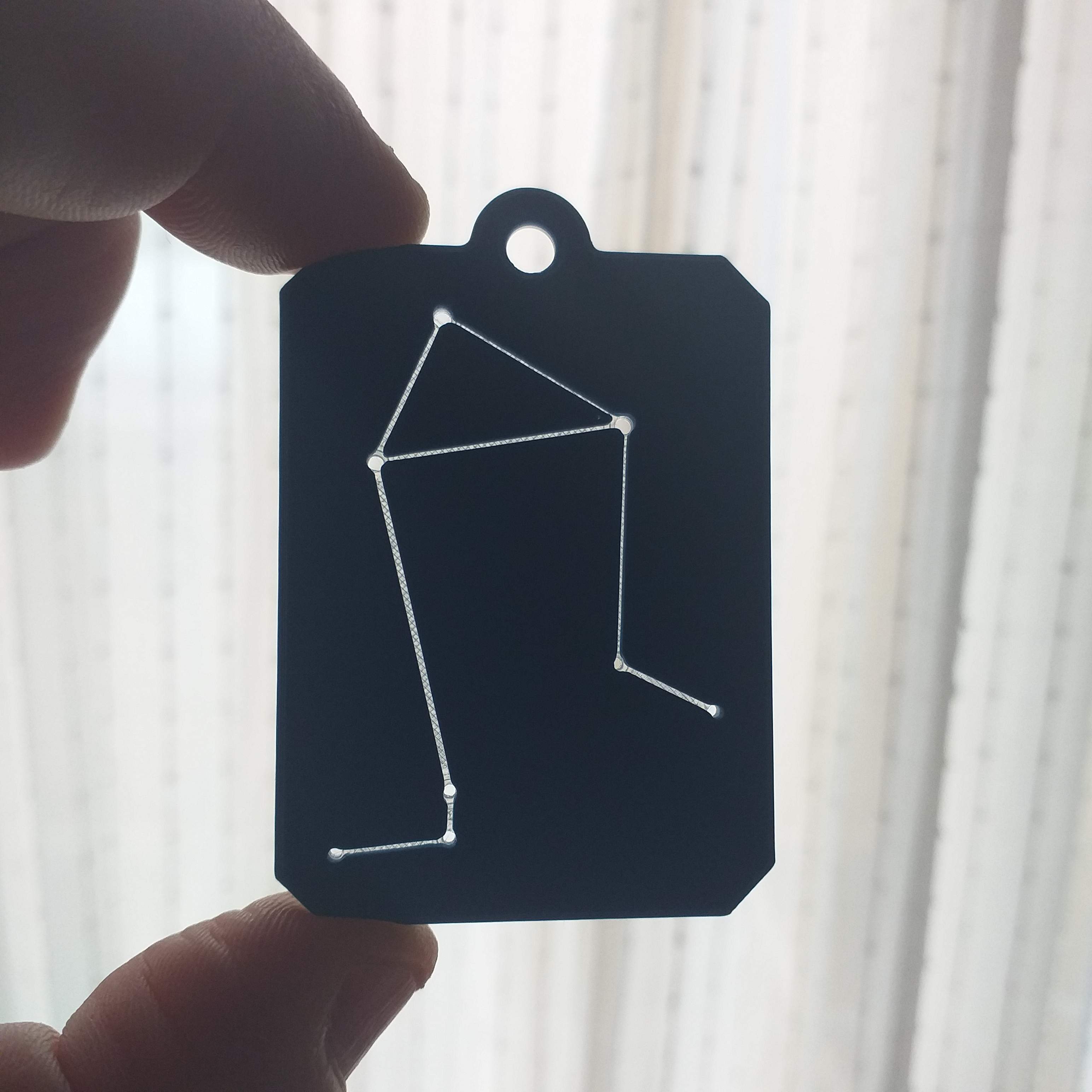 Zodiac constellation Libra keychain