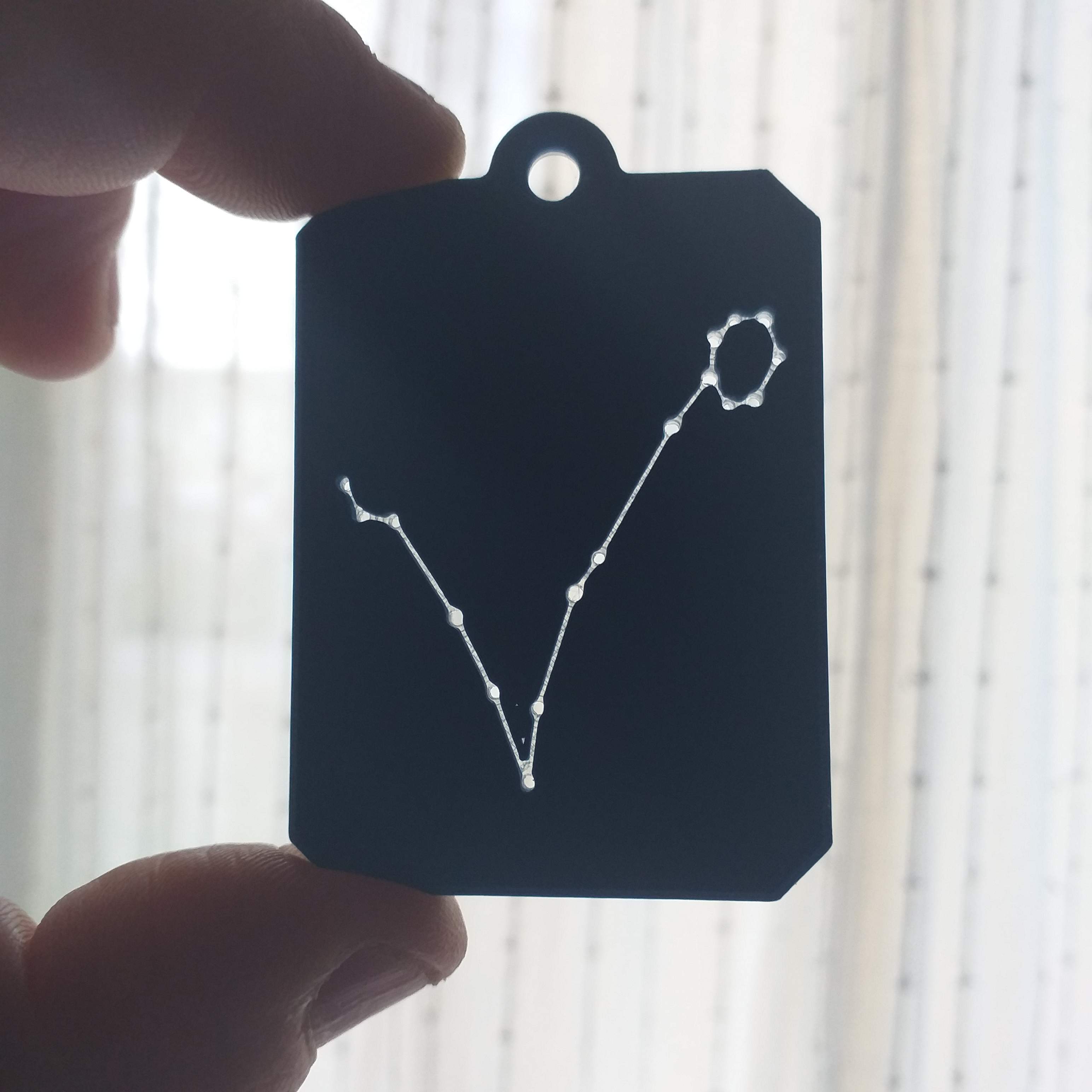 Zodiac constellation Pisces keychain