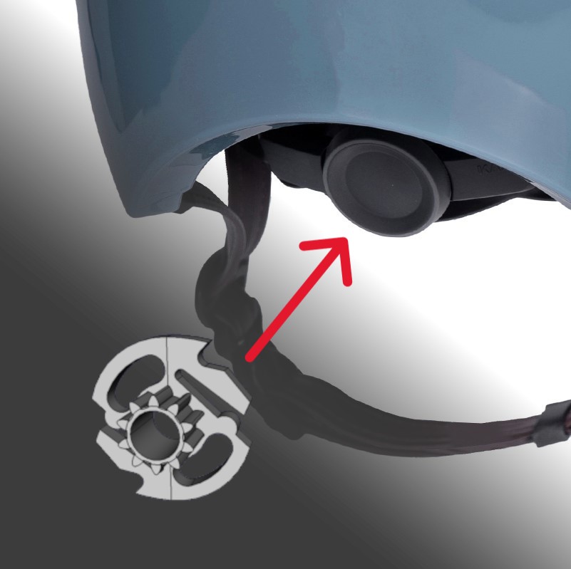 Ratchet mechanical piece for "Kask Urban R" Bike Helmet by nebularnoise