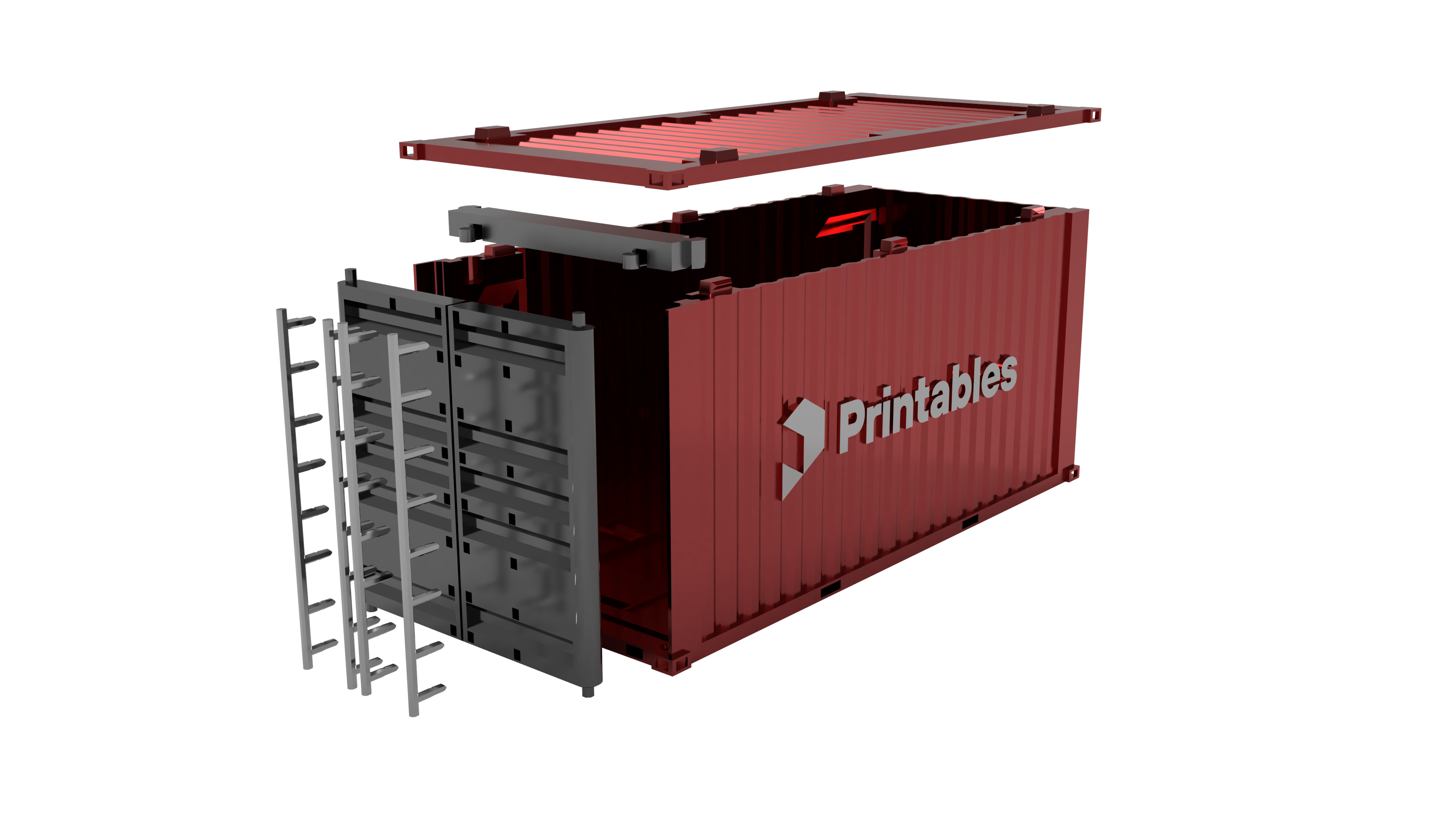 Miniatura 5 do modelo 3D Sea Container v3.0 (Stackable, 1:43 scale)