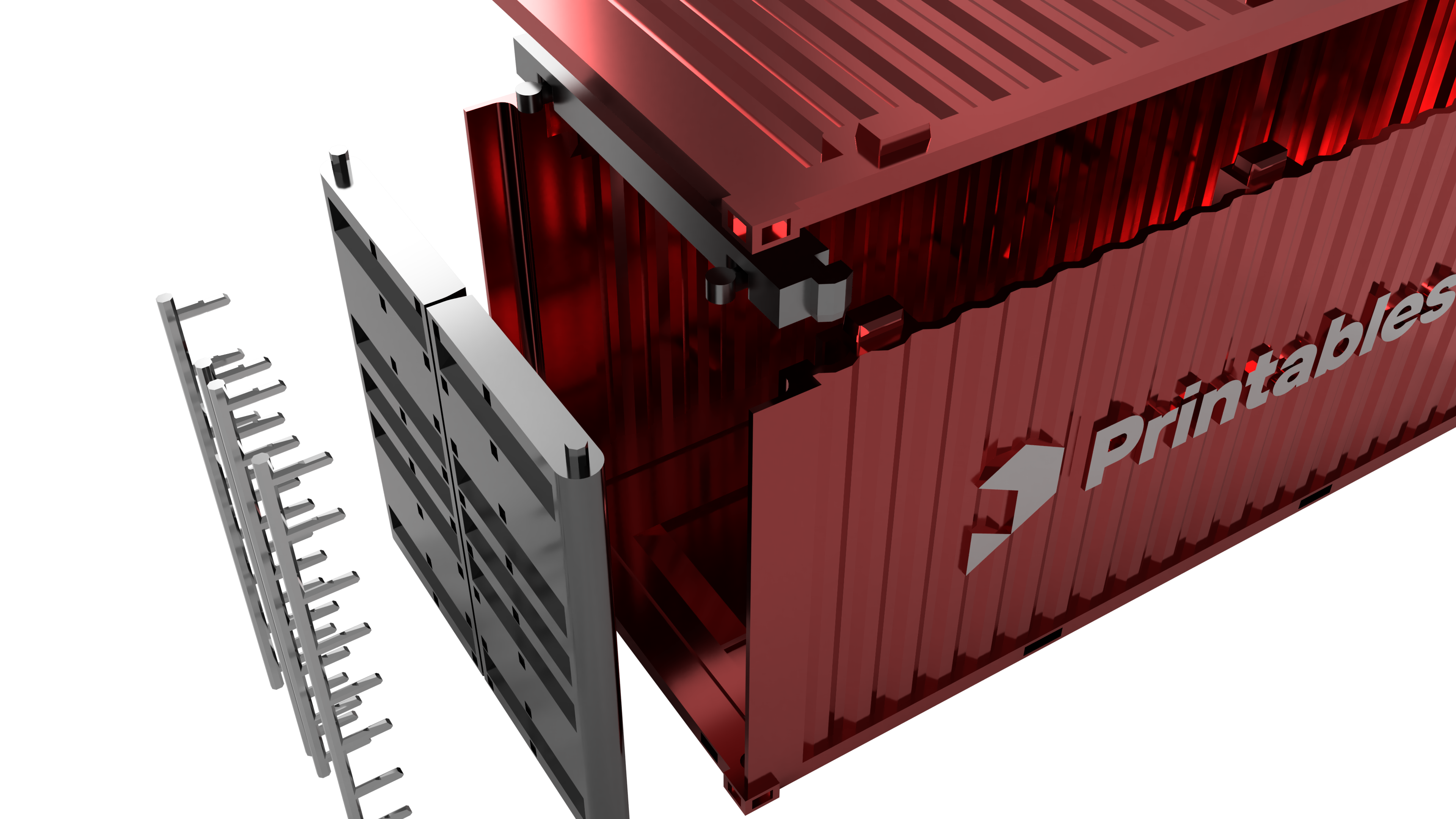 Miniatura 6 do modelo 3D Sea Container v3.0 (Stackable, 1:43 scale)