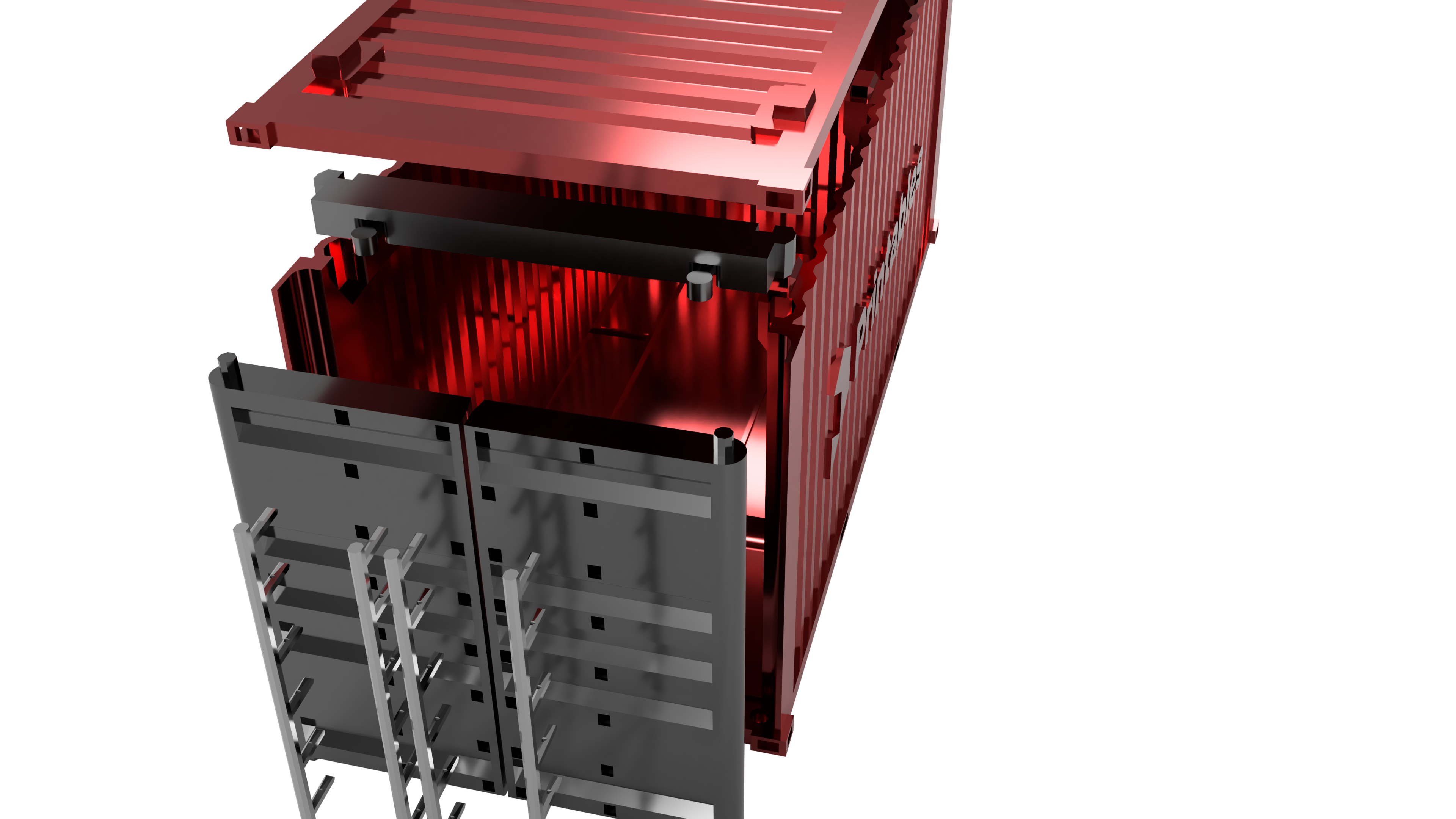 Miniatura 7 do modelo 3D Sea Container v3.0 (Stackable, 1:43 scale)