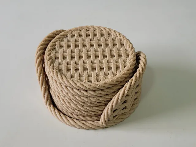 Portavasos para ocho (8) vasos - Woven coasters