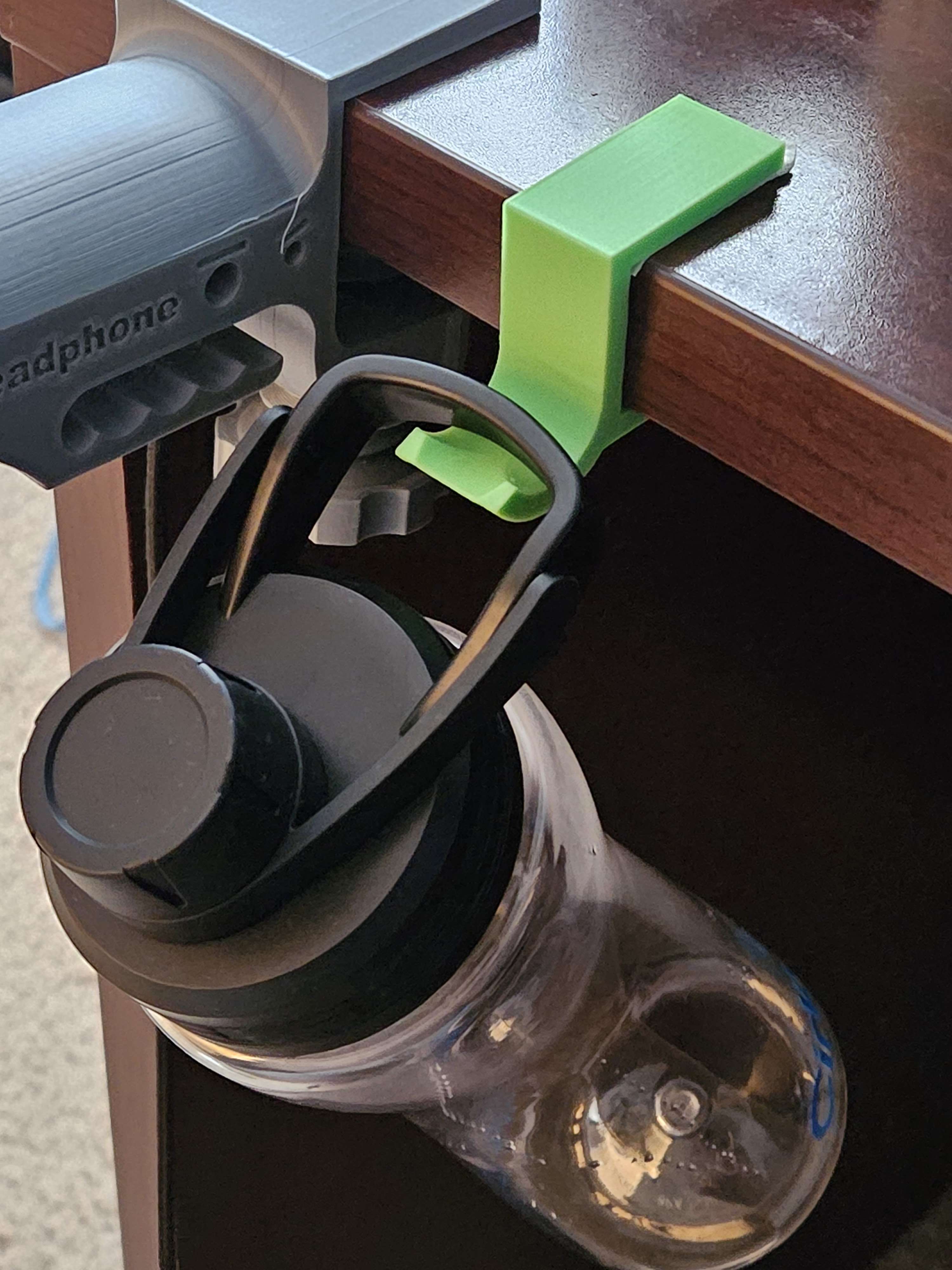 Bottle Desk Mount by wonsnot Download free STL model