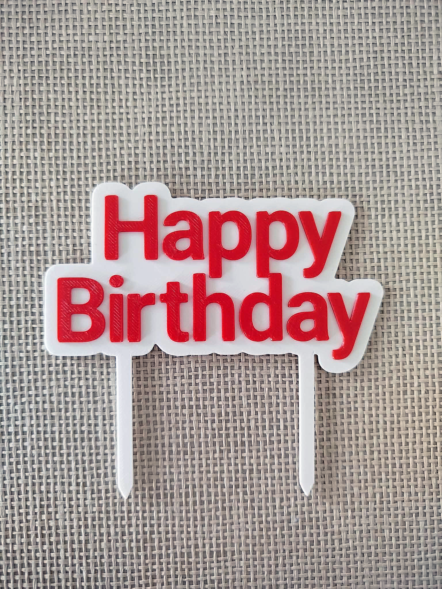 Happy Birthday - Cake Topper