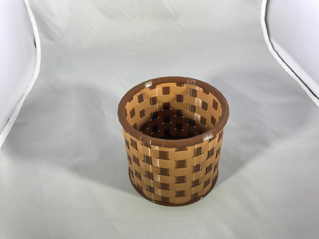 Rectangular Shaped woven Basket Large. 3D Print 