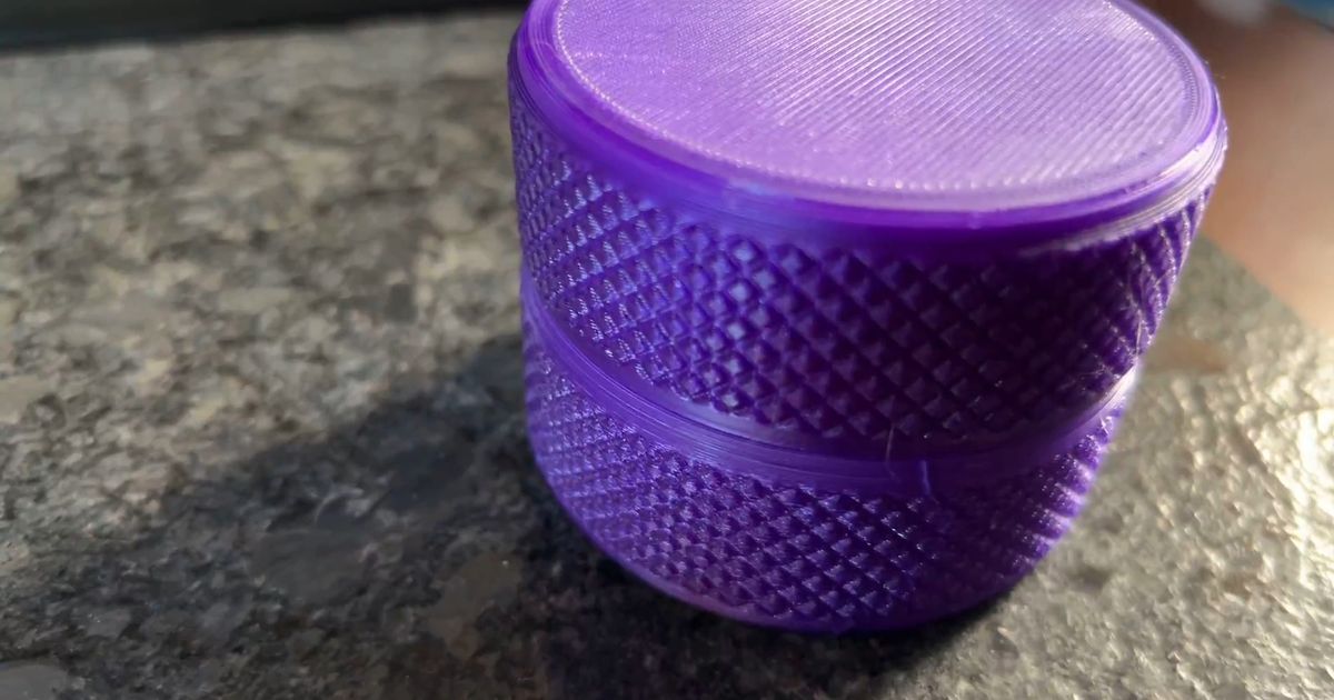 Threaded knurled container by Cowboy3D Download free STL model