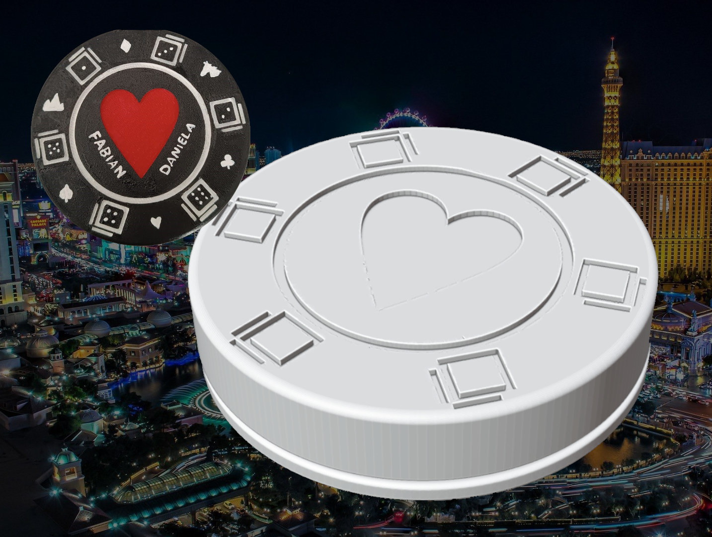 Poker Chip Box with Screw Lid (Las Vegas Theme Gift Box) by Matthias L