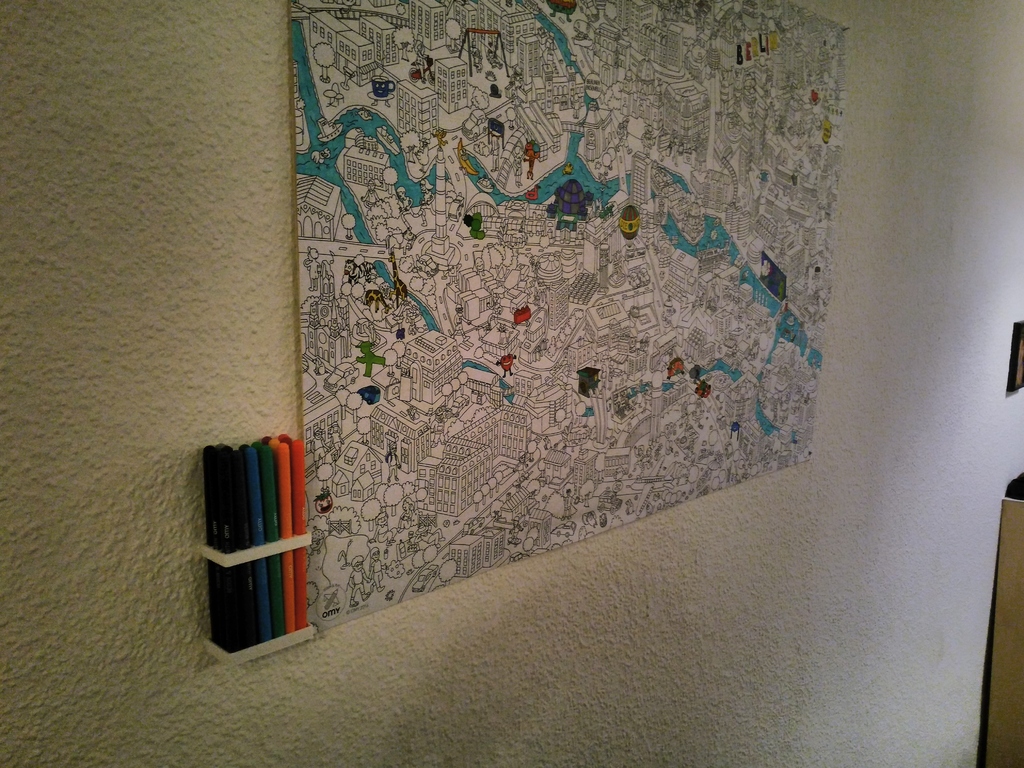 Miniatura 3 do modelo 3D Wall Mount Pen Holder