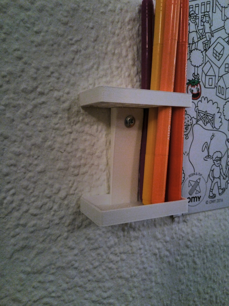 Wall Mount Pen Holder by Wonton Download free STL model