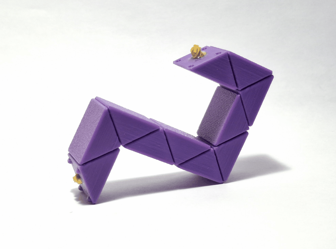 Snap action snake toy. Single part model.