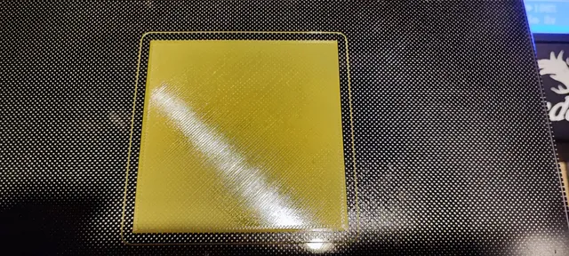 First layer square test - Different infill