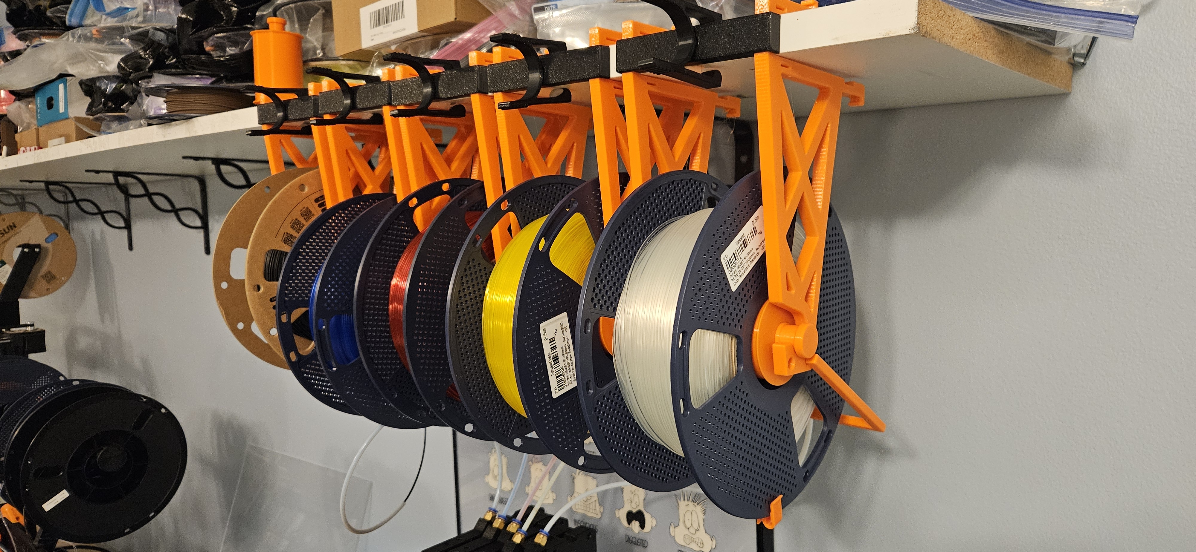 Shelf Filament Spool Holder V2 3D model