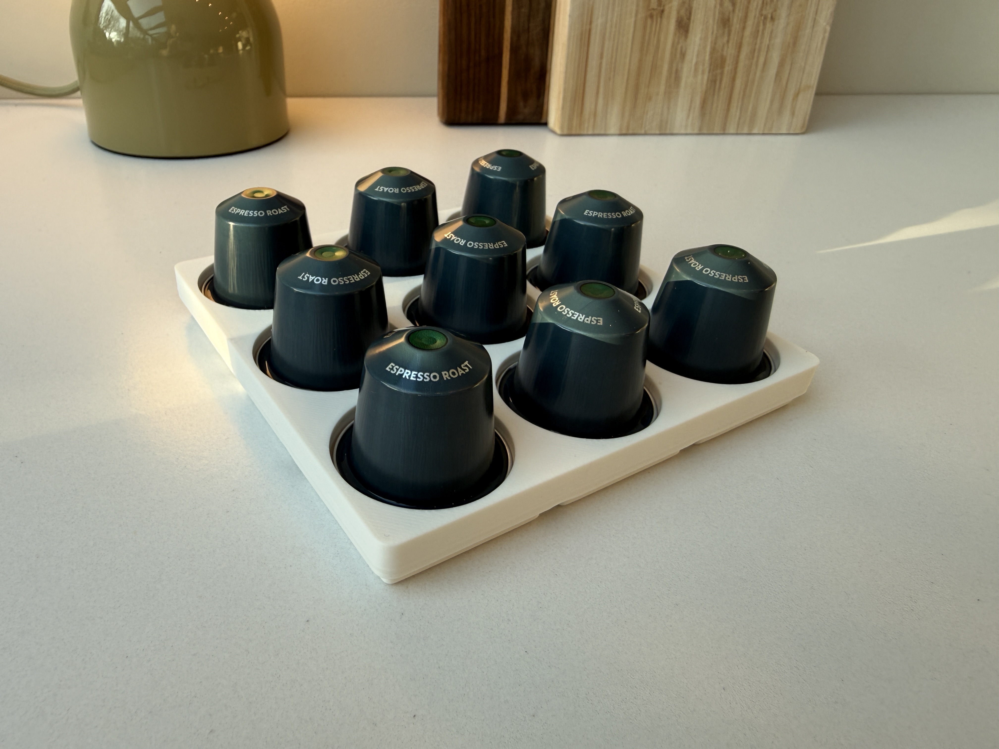 Nespresso capsule holder 3x3 grid - Gridfinity