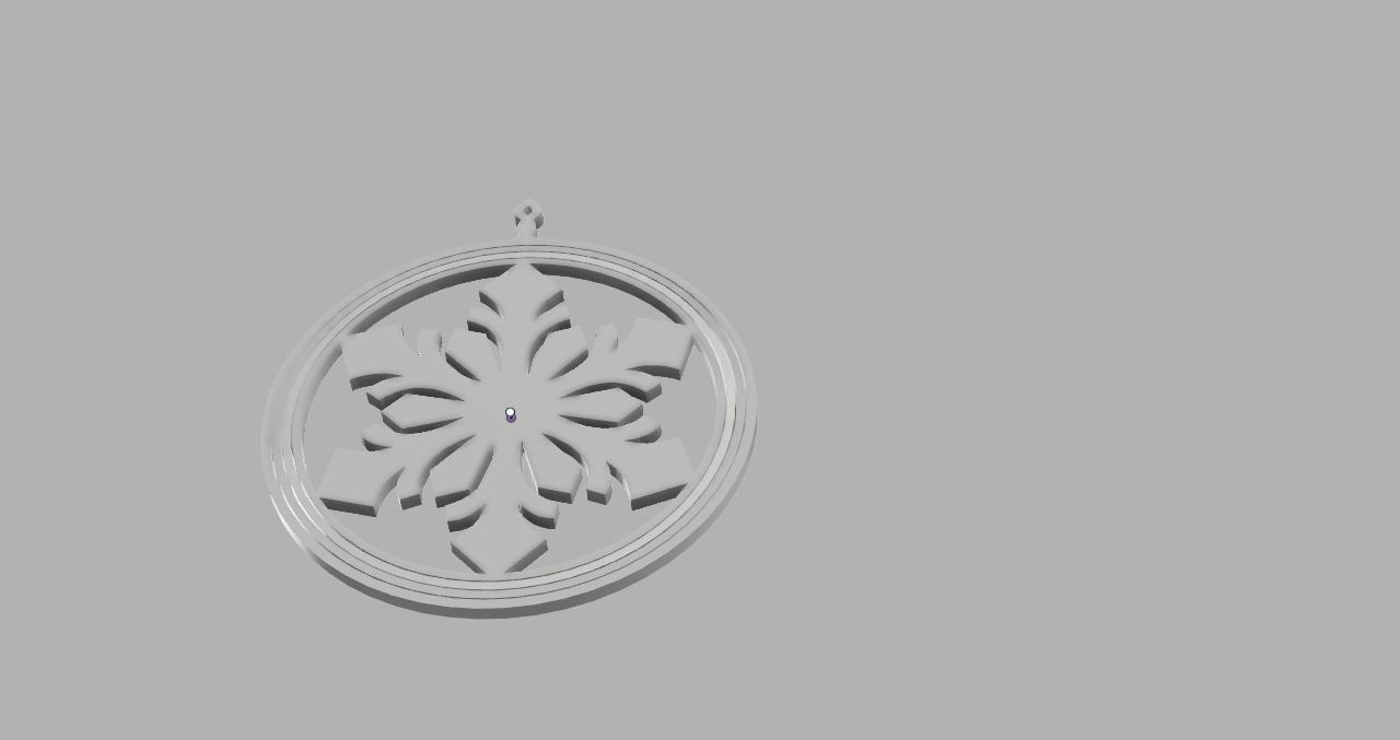 Miniatura 4 do modelo 3D christmas Snowflake