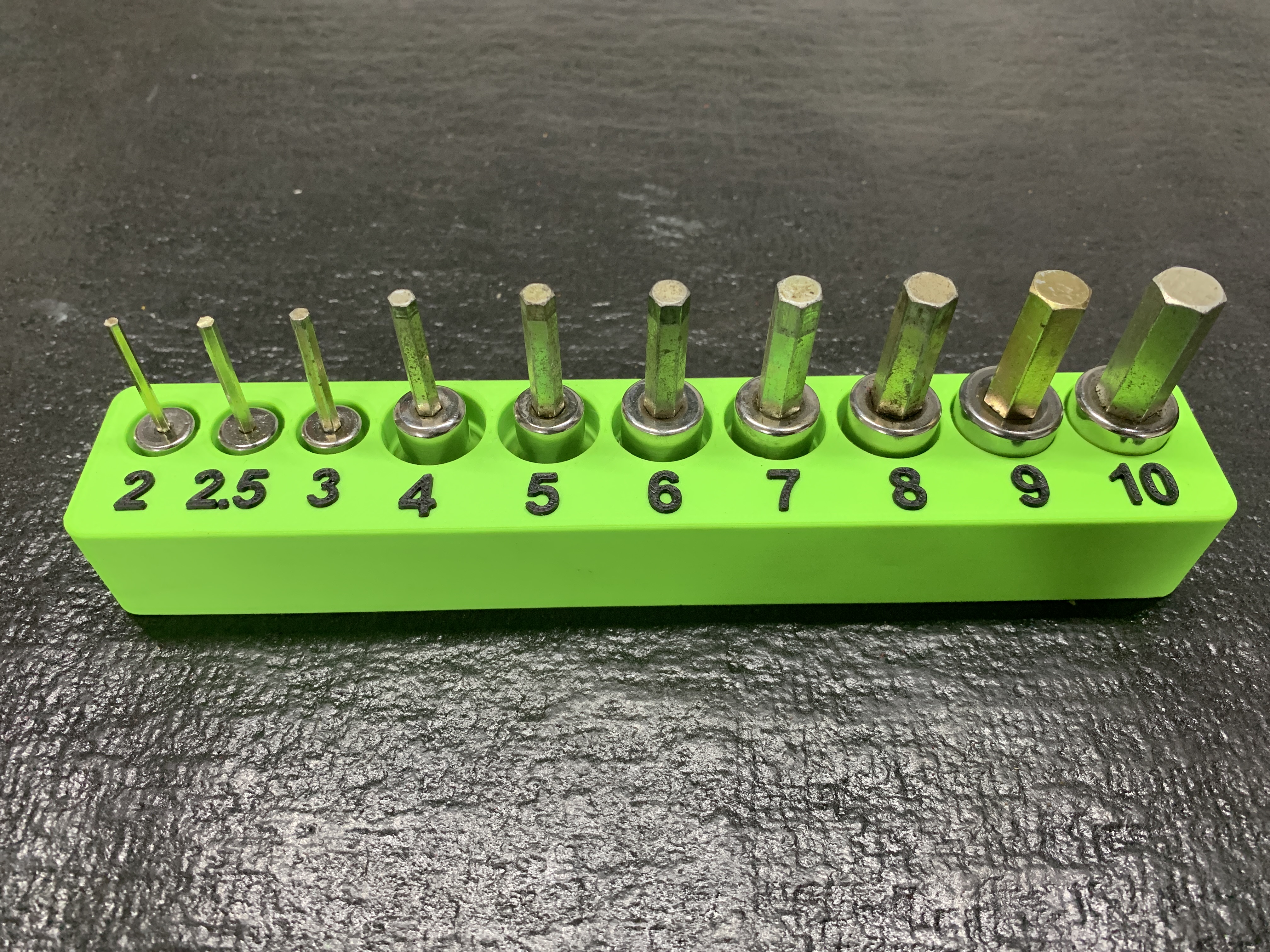 Metric Hex Socket Driver tray 2mm-10mm