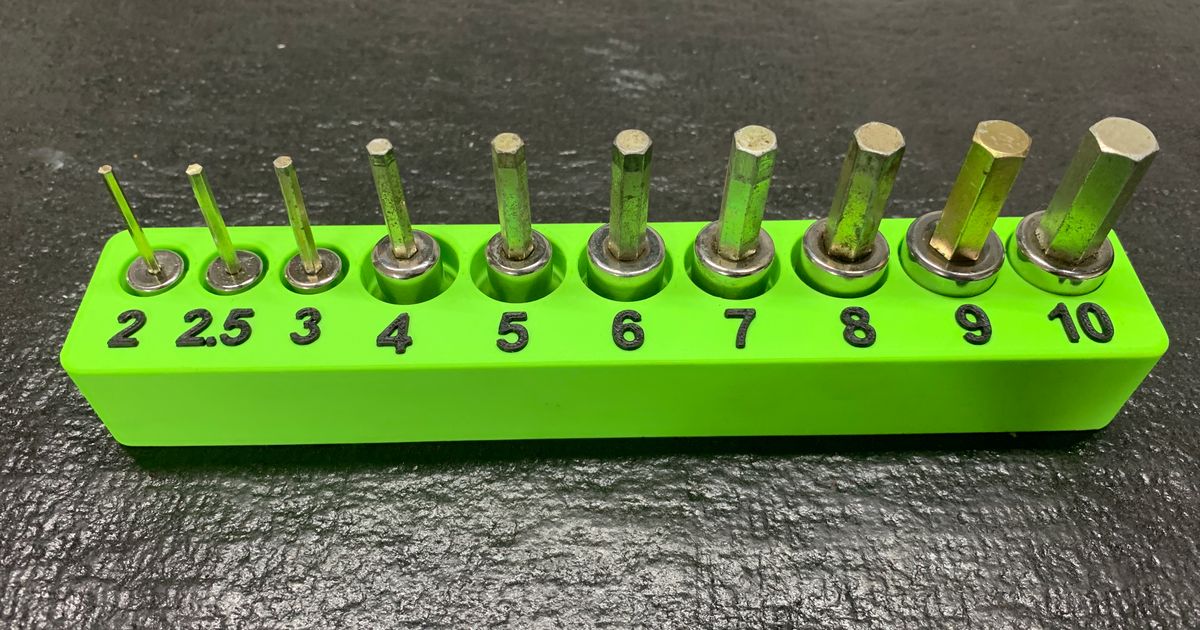 Metric Hex Socket Driver tray 2mm10mm by V4VanGelder Download free