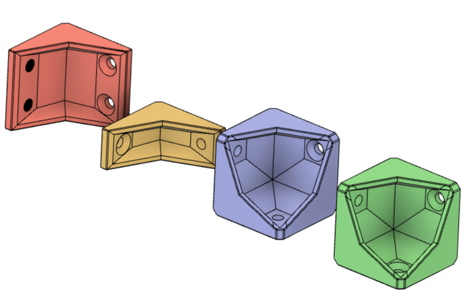 Corner Brackets v2 "Half-Flats" Remix 3D model thumbnail