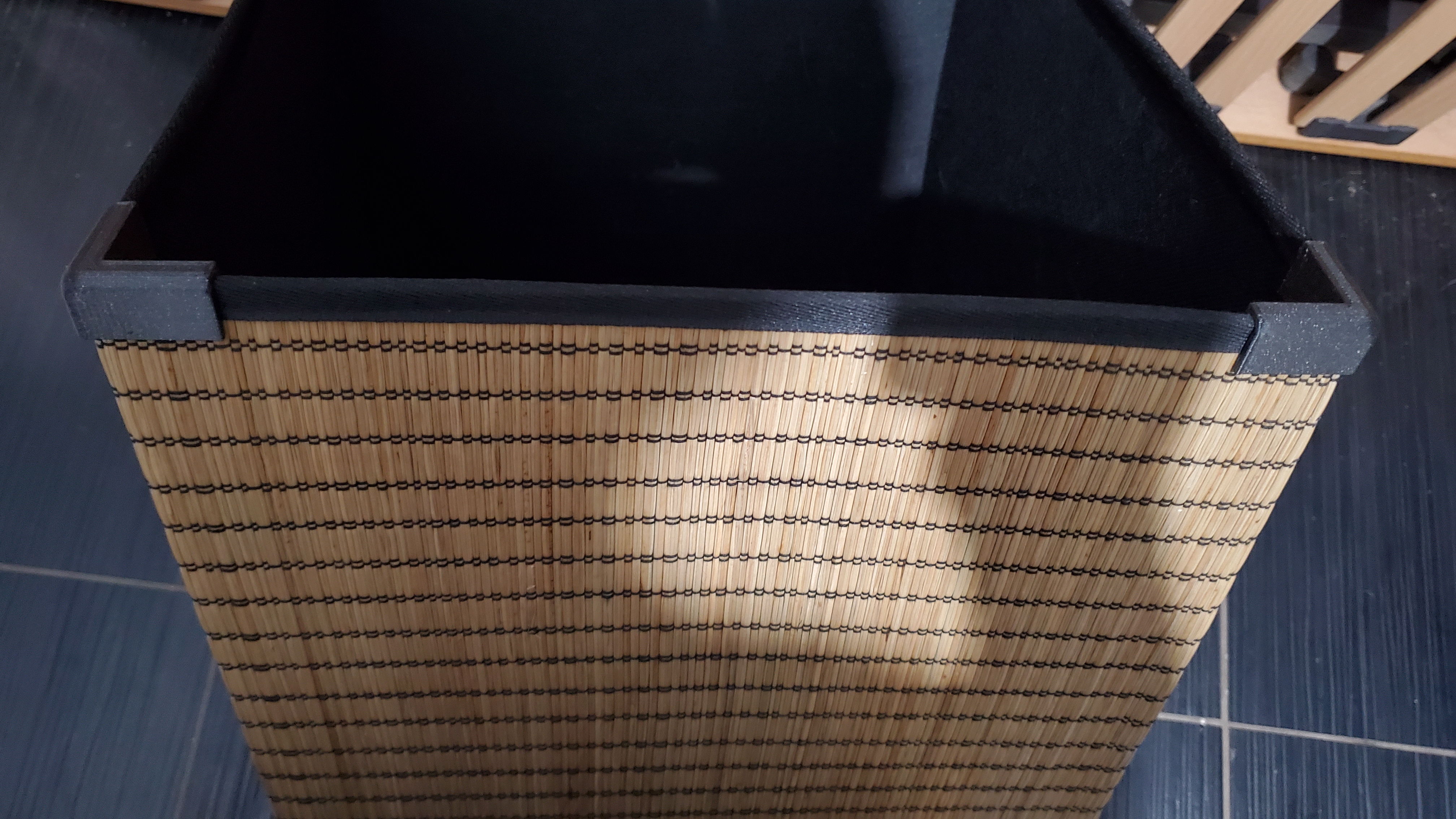 ikea bamboo box (gnabbas) corner reinforcements