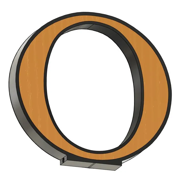 Orioles O Light up sign by Collisto, Download free STL model