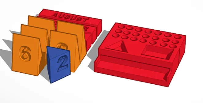 date block by Luke Rudder | Download free STL model | Printables.com