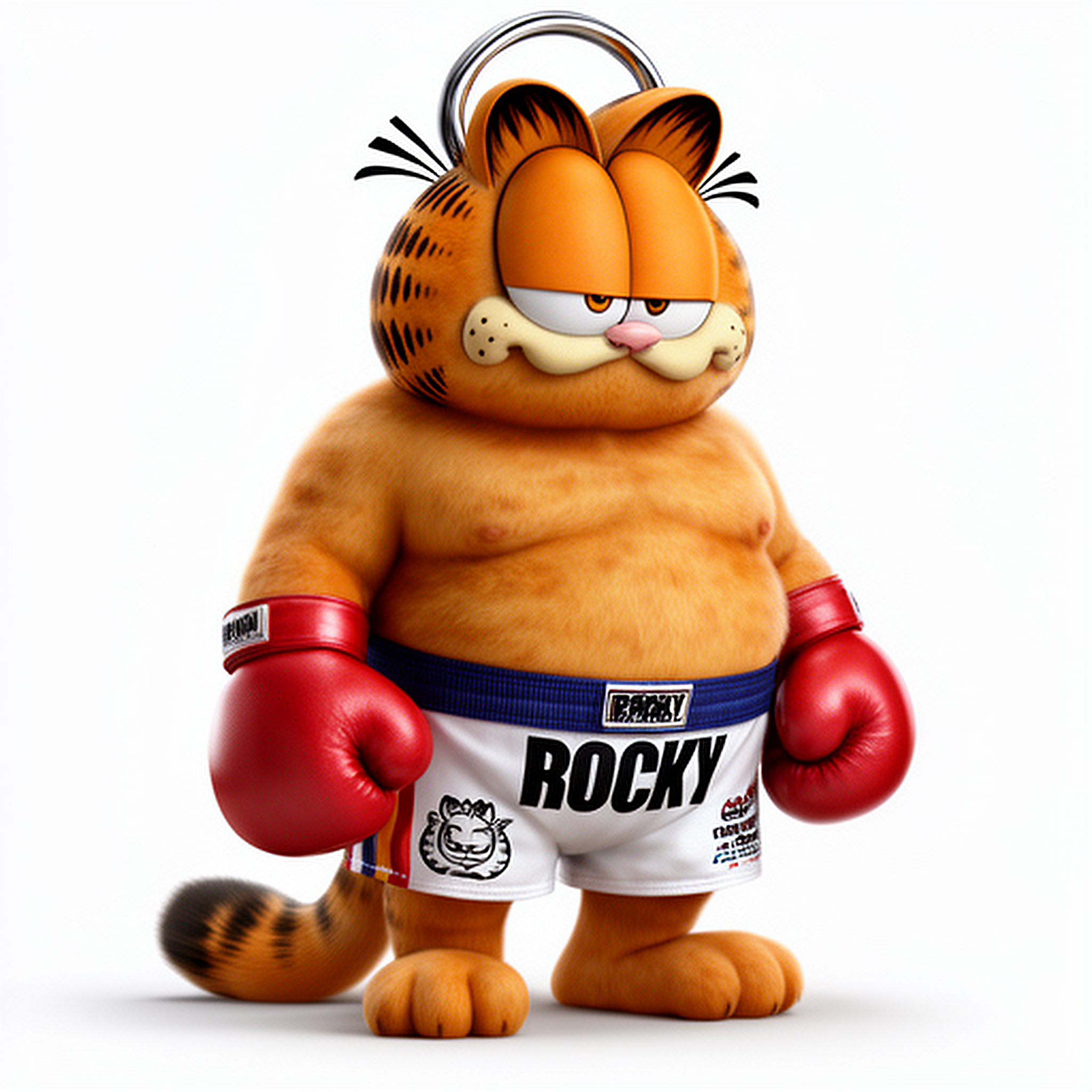 Garfield Rocky Balboa Ring Figure