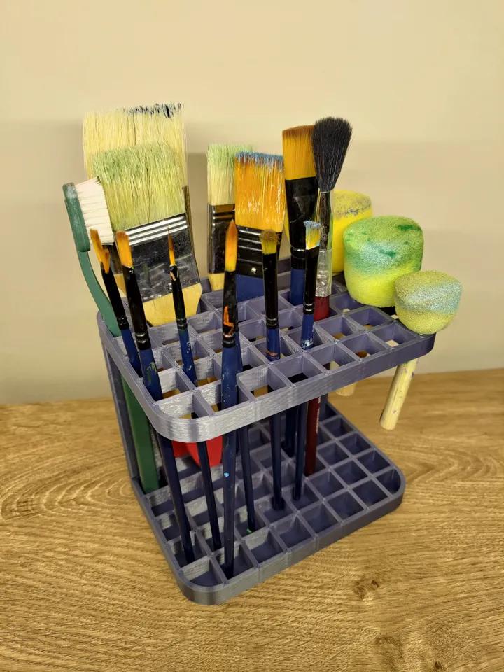 Paint brush stand/holder by mtczekajlo, Download free STL model