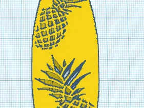 Surf up wall art  is a surf board with a nice pineapples design