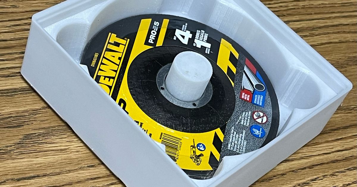 Gridfinity angle grinder disc storage by MetaTrumpet Download free STL model
