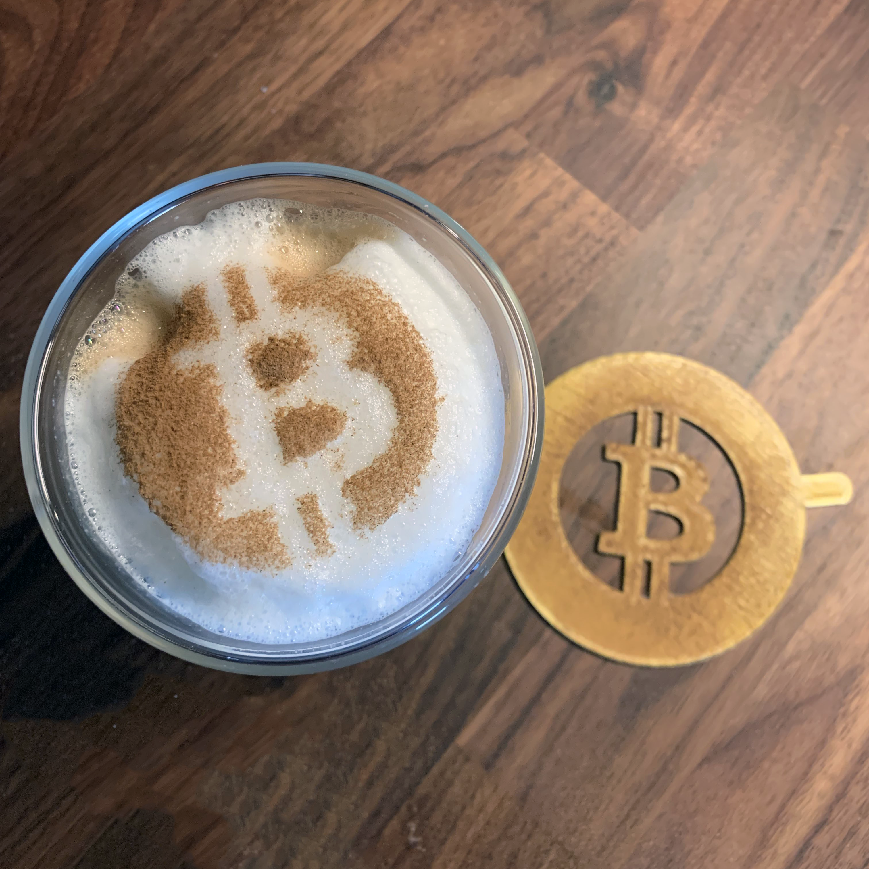 Bitcoin Cappuccino Stencil