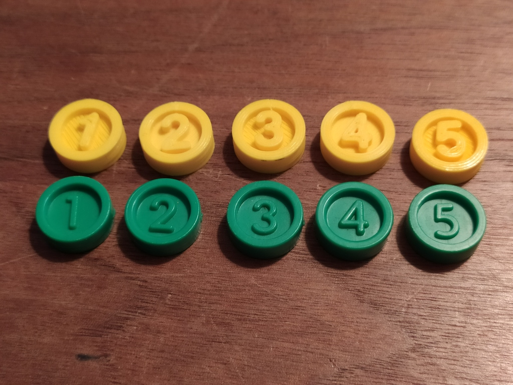 Slotter Spielsteine / Downfall token