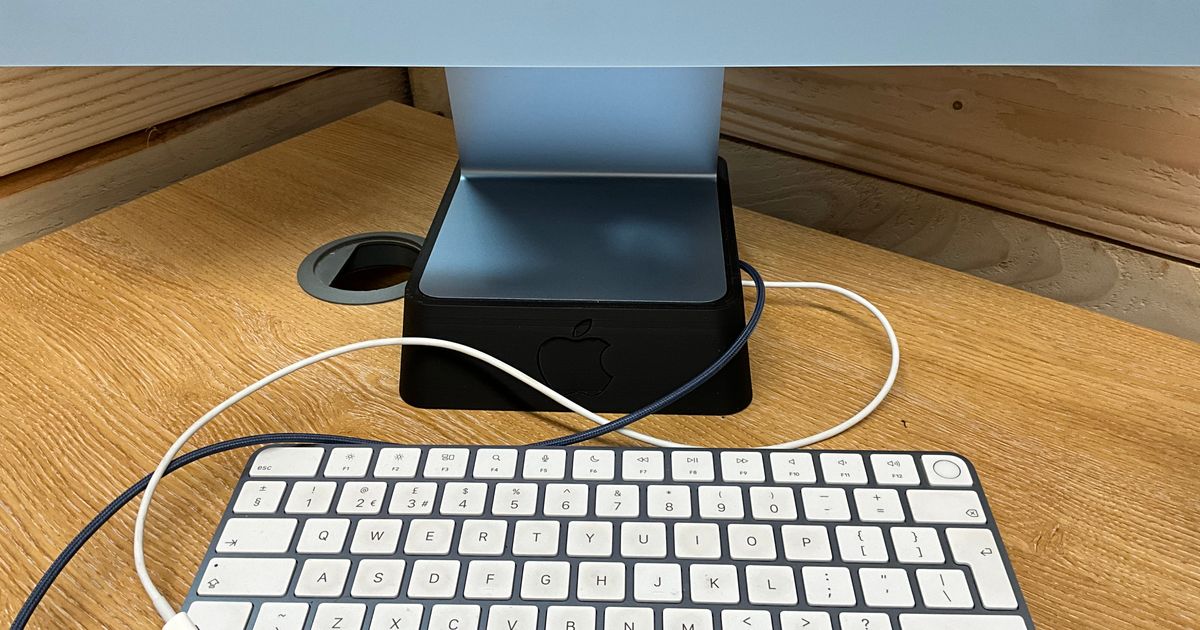 iMac M1 stand 40mm lift by Yetistu | Download free STL model ...