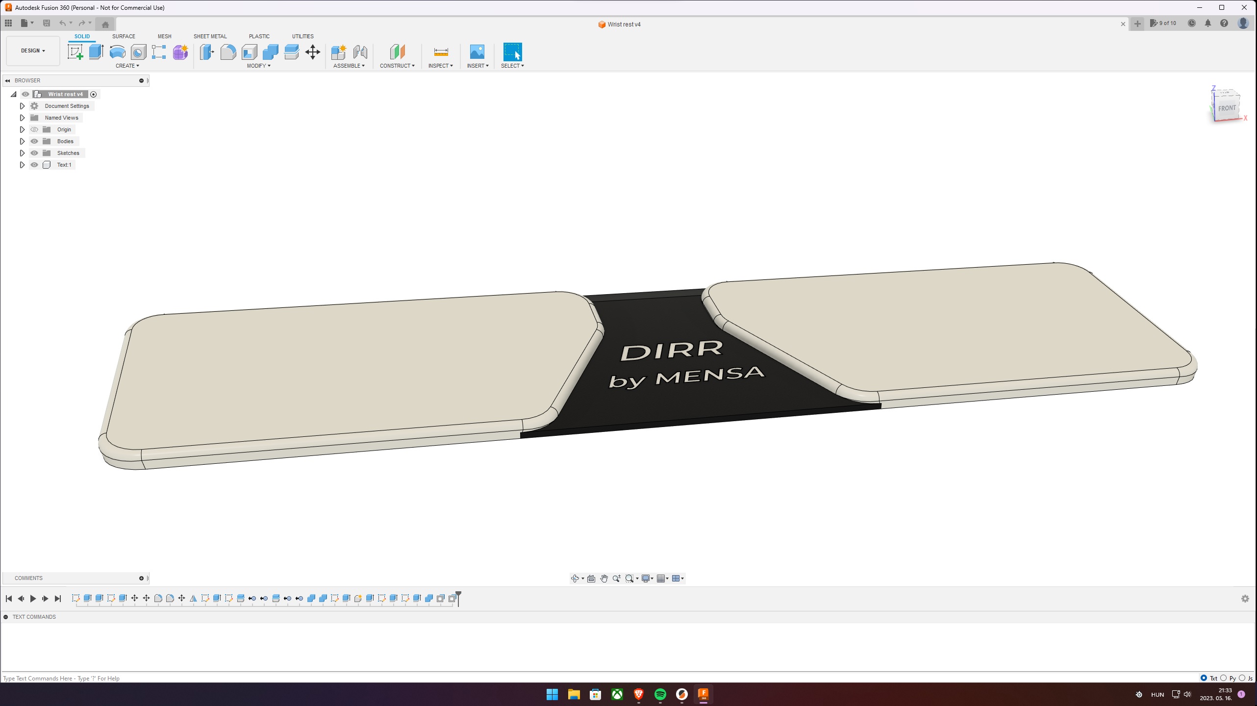 Wrist rest (TKL sized and full size) by Mensa Download free STL model