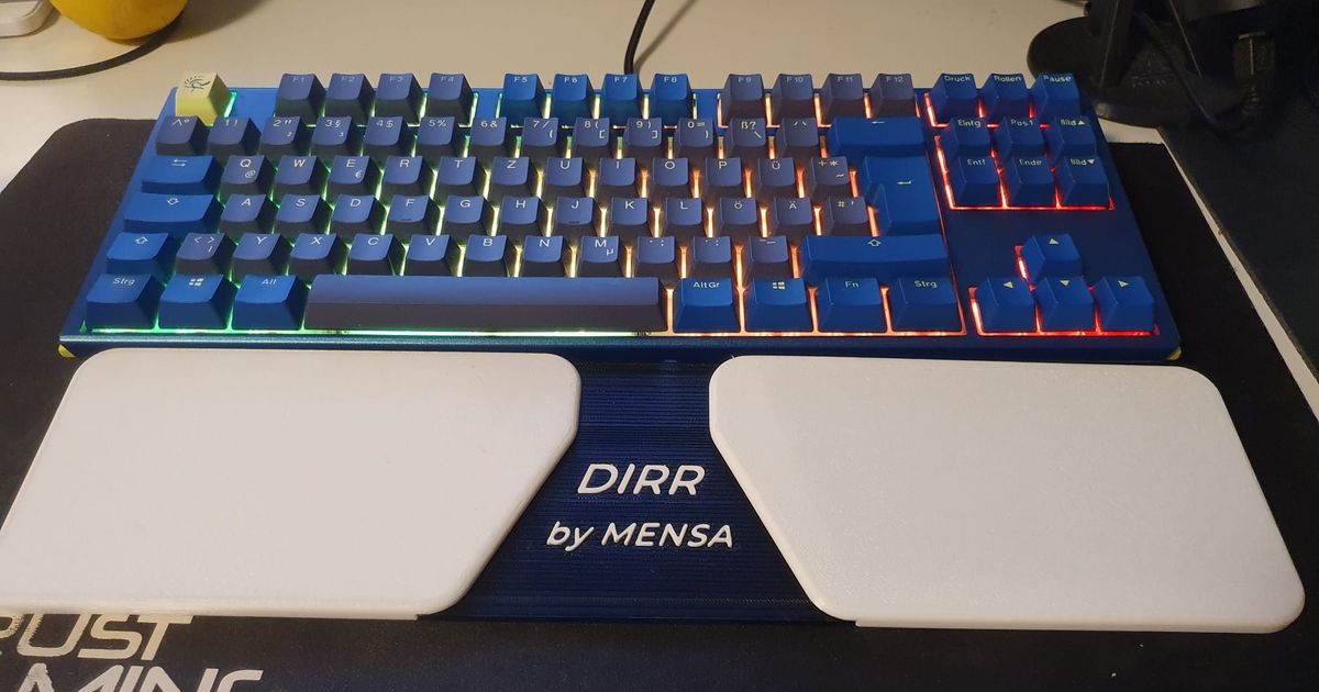 Wrist rest (TKL sized) by Mensa Download free STL model