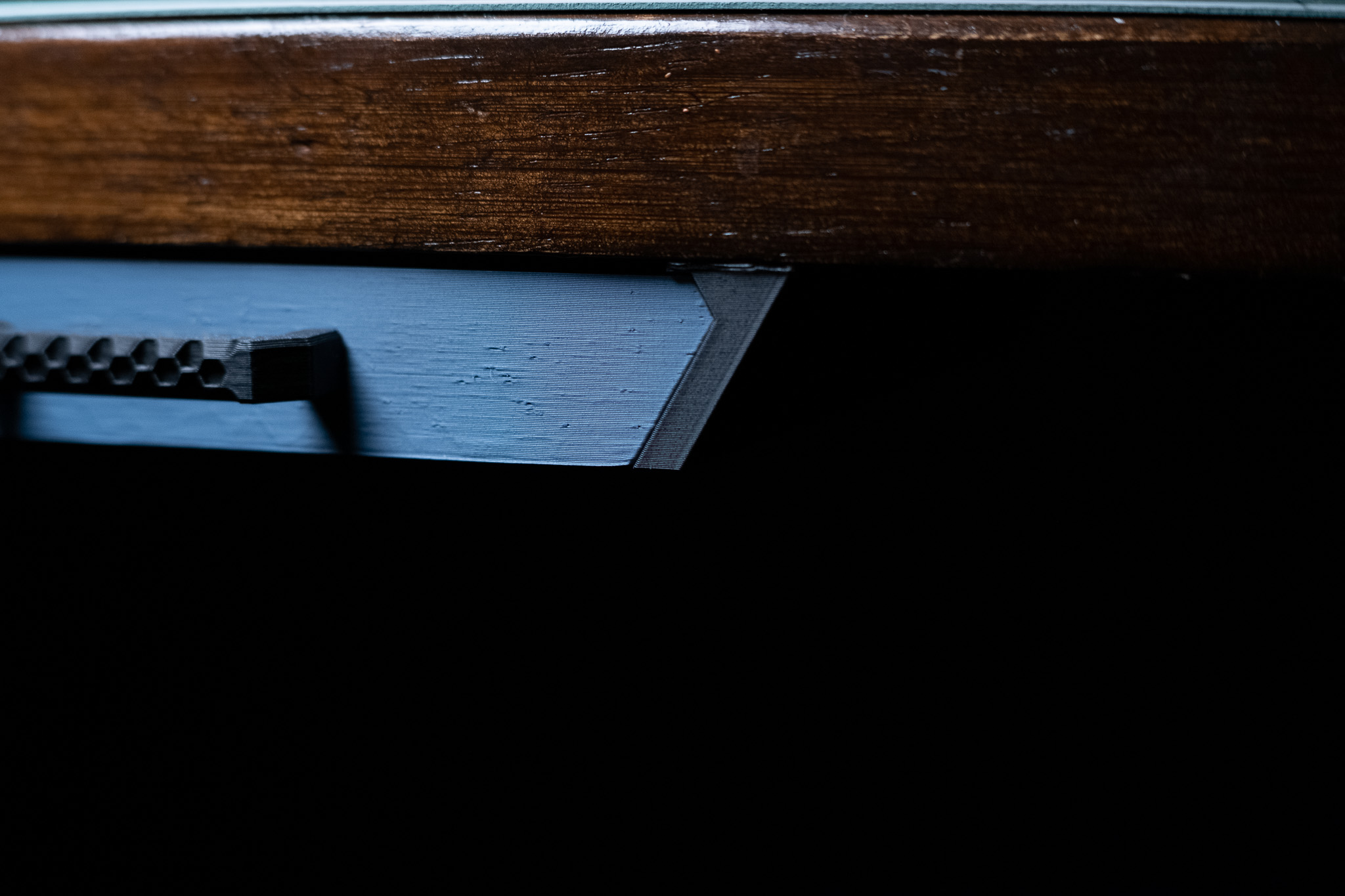 Taller rail for under desk drawer 2.0