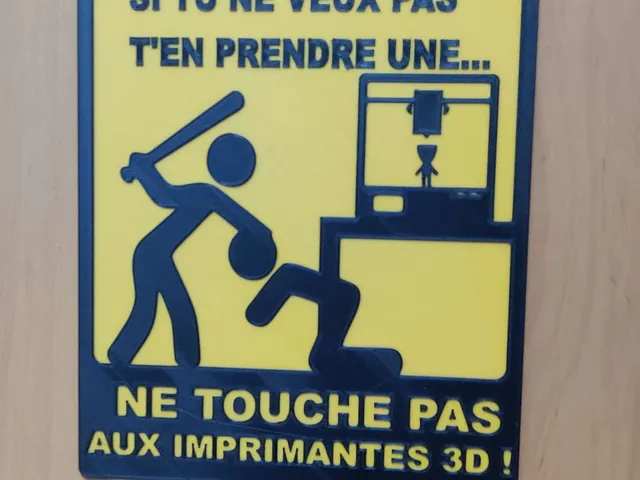 3D Printer Warning sign Original (VF REMIX)