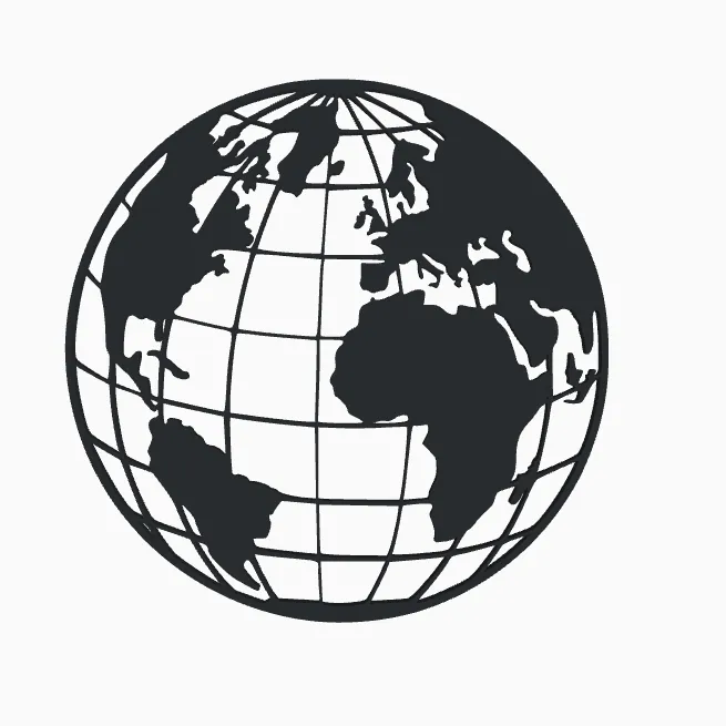 world globe clipart black and white