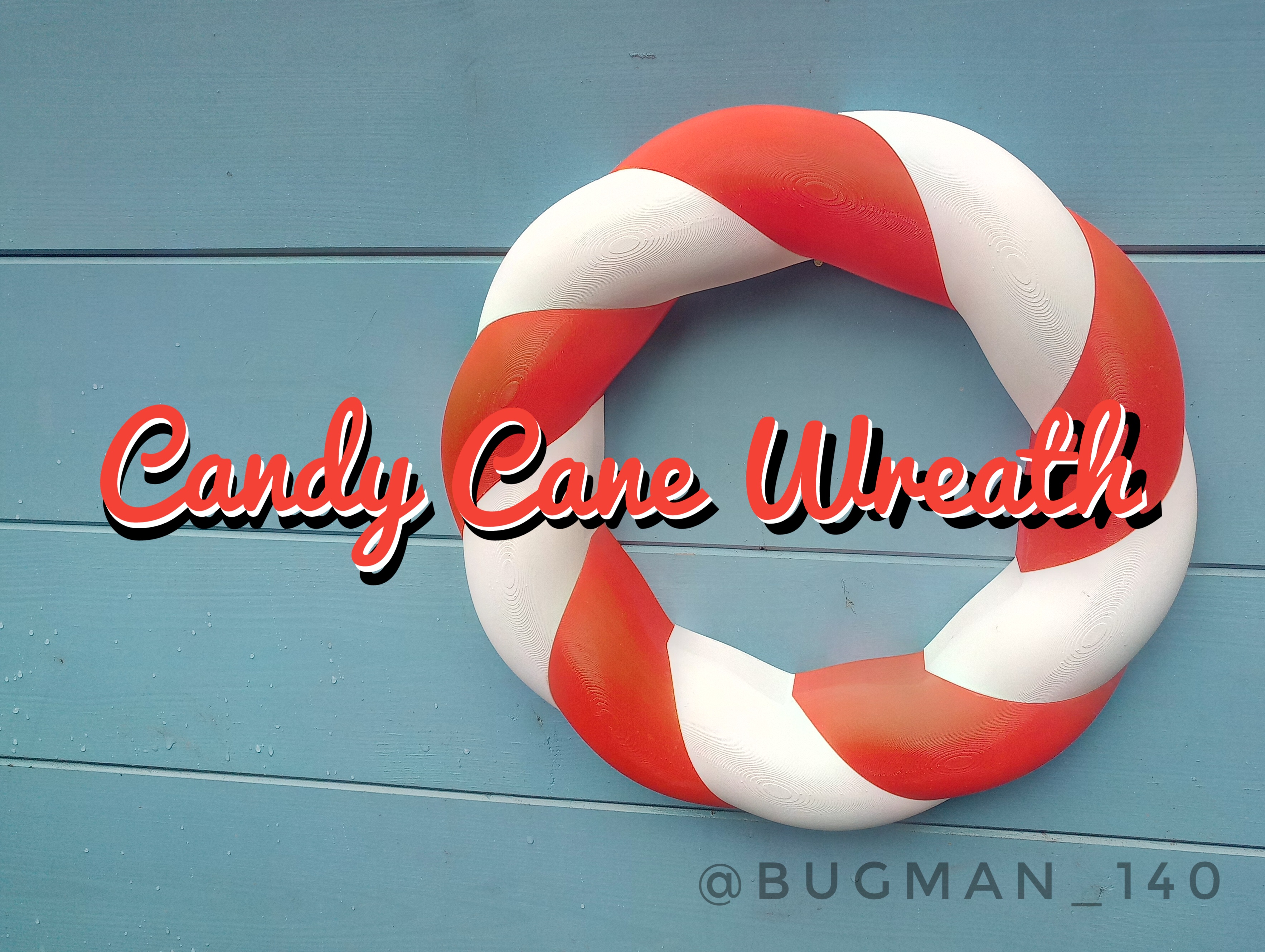 Candy Cane Wreath