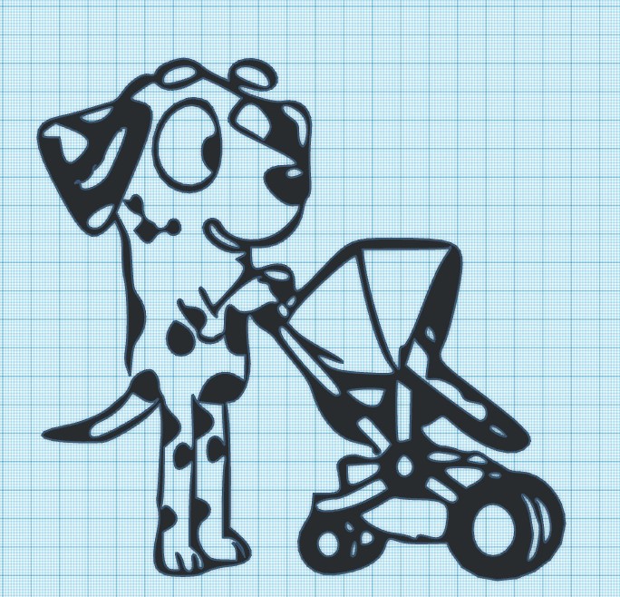 CHLOE'S MUM - PRAM - BLUEY - WALL ART