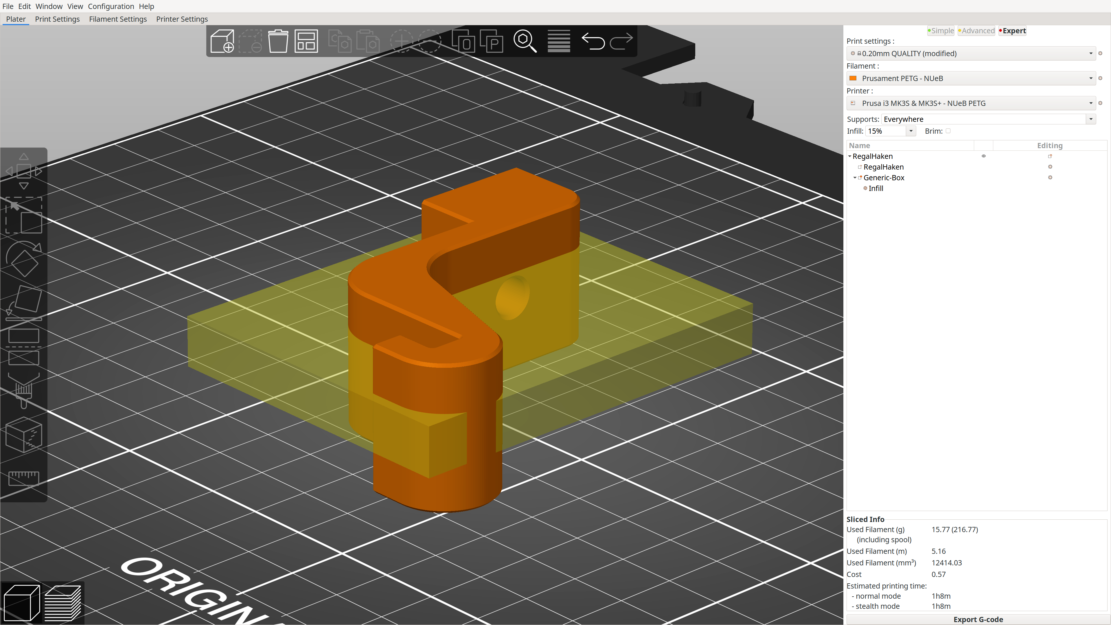 Clamp for mounting shelf posts to the wall (FreeCAD) by NUeB | Download ...